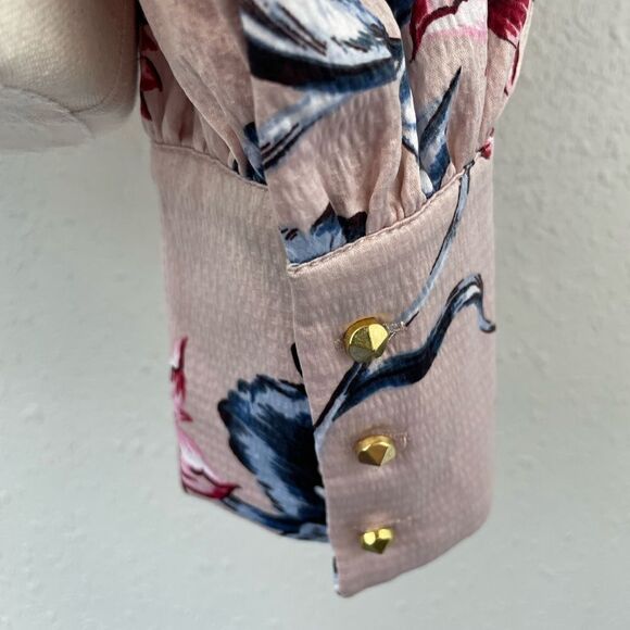 NWT RACHEL Rachel Roy Floral Blouse Top Size 10 - Picture 7 of 8